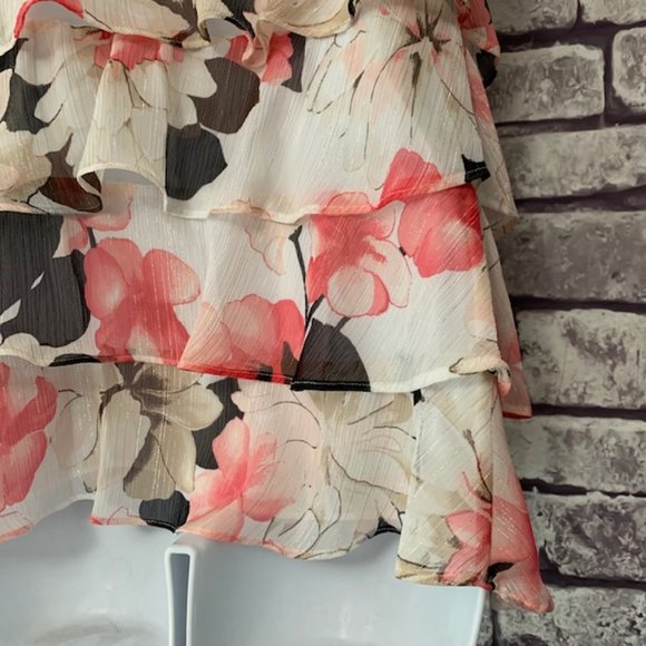 White House Black Market Tiered Blouse Size S - Picture 7 of 8